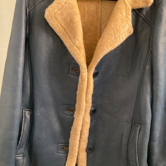 Vintage Authentic Leather Shearling Coat - Picture 7 of 16